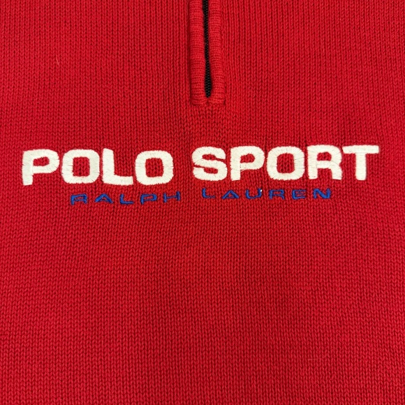 Vintage Red Ralph Lauren Polo Sport Sweater - Picture 5 of 10
